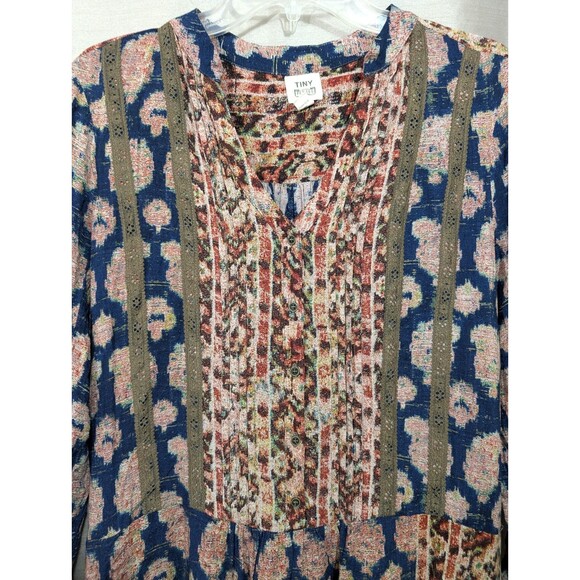 Anthropologie Tiny Paquerette Shirt Dress MEDIUM Pintucked Pleats Button Front - Picture 8 of 16